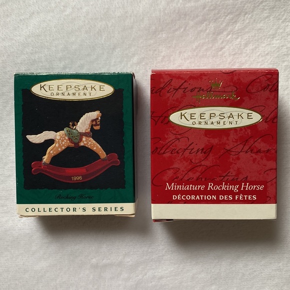 🎄Vintage Hallmark🎄Keepsake Ornaments Set of 2 Miniature Rocking Horses - Picture 4 of 5